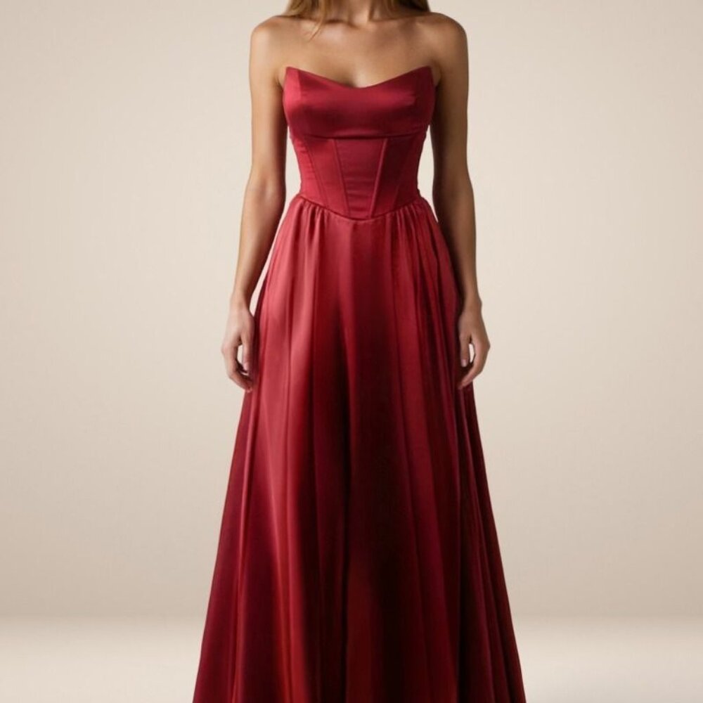 Bridesmaid dresses.Formal prom gala military ball green or burgundy new long